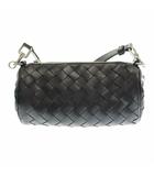 ボッテガヴェネタ BOTTEGA VENETA イントレチャート ミニ バレル クロスボディ ショルダーバッグ 777391 V2HL1 黒 ブラック ブランド古着ベクトル 中古 ☆AA★▲■ 250917