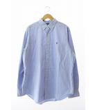 ラルフローレン RALPH LAUREN ボタンダウン ストライプ 長袖シャツ 16 1/2 ライトブルー ブランド古着ベクトル 中古 ● 251030