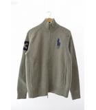 ビッグポニー ジップアップ ニット カーディガン L グレー ブランド古着ベクトル 中古 250923