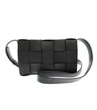 ボッテガヴェネタ BOTTEGA VENETA カセット レザー ショルダー バッグ 黒ブラック ブランド古着ベクトル 中古☆AA★▲■251020