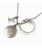 ルイヴィトン LOUIS VUITTON モノグラム リング ネックレス M62485 シルバー ブランド古着ベクトル 中古▲■251007