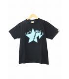 アベイシングエイプ A BATHING APE ×ONEPIECE ワンピース BAPE CAMO STA silhouette Tee プリント ベイプ カモ スタ シルエット 半袖 Tシャツ S 黒 ブラック ブランド古着ベクトル 中古260220
