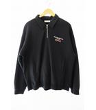 ブラックアイパッチ THE BLACK EYE PATCH NAUTICAL HALF ZIP SWEAT ロゴ刺繍 ハーフ ジップ スウェット トレーナー XL 黒 ブラック ブランド古着ベクトル 中古251030
