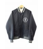 18AW T-NYLON RIB JKT ロゴ パッチ リブ スタジャン スタジアム ジャンバー S 黒 ブラック ブランド古着ベクトル 中古251112