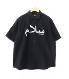 シュプリーム SUPREME ×UNDERCOVER アンダーカバー 23SS S/S Flannel Shirt Black ロゴ プリント フランネル 半袖 シャツ L黒ブラック ブランド古着ベクトル 中古☆AA★251225