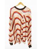 サスクワッチファブリックス SASQUATCH fabrix 25SS L/S T-SHIRT PSYCHEDELIC BORDER サイケデリック ボーダー 長袖Tシャツ M 25SS-CSL-001 ベージュ マルチカラー ブランド古着ベクトル 中古●251126