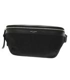 サンローラン パリ SAINT LAURENT PARIS ロゴ キャンバス レザー ボディ ウエスト バッグ 557831 黒ブラック ブランド古着ベクトル 中古☆AA★▲■260114