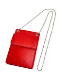 シュプリーム SUPREME 18AW Leather ID Holder Wallet チェーン付き レザー ホルダー ウォレット 財布 カードケース 赤レッド ブランド古着ベクトル 中古☆AA★▲■260228