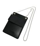 シュプリーム SUPREME 18AW Leather ID Holder Wallet チェーン付き レザー ホルダー ウォレット 財布 カードケース 黒ブラック ブランド古着ベクトル 中古☆AA★▲■260228