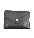 ルイヴィトン LOUIS VUITTON ポルトフォイユ ヴィクトリーヌ モノグラム アンプラント 三つ折り財布 M64060 黒 ブラック ブランド古着ベクトル 中古☆AA★▲■260122