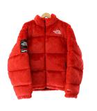 ×THE NORTH FACE ノースフェイス 20AW Faux Fur Nuptse Jacket フェイク ファー ヌプシ ダウン ジャケット ND92001IB M 赤レッド ブランド古着ベクトル 中古☆AA★260130