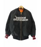 アンダーカバー UNDERCOVER ×ALPHA アルファ 02AW 魔女期 archive NOGODS NOMASTERS 反転 プリント MA-1 ボンバー ジャケット M338 M 黒 ブラック ブランド古着ベクトル 中古 260116