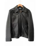 ダナキャランニューヨーク DKNY 90s vintage leather riders jacket レザー ライダース ジャケット M 黒 ブラック ブランド古着ベクトル 中古260131