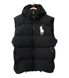 ラルフローレン RALPH LAUREN POLO ポロ ビッグ ポニー 刺繍 フーデッド ダウン ベスト 710716126001 M 黒ブラック ブランド古着ベクトル 中古260128
