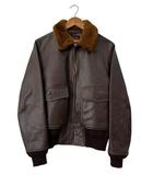 バズリクソンズ BUZZ RICKSON’S G-1 MIL-J-7823 衿ボア やぎ革 ゴートスキン レザー フライト ジャケット BR80145 36 茶ブラウン ブランド古着ベクトル 中古●■260204