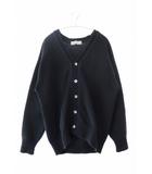 コムデギャルソン COMME des GARCONS HOMME 90s 田中オム ライン コットン ニット カーディガン 黒 紺 ブラック ネイビー ブランド古着ベクトル中古 260222