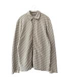 ディオール Dior 20SS オブリーク ロゴ 総柄 ジャガード シェル ボタン 長袖 シャツ 023M550AT099 M ホワイト ブラウン ブランド古着ベクトル 中古260303