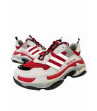 バレンシアガ BALENCIAGA ×adidas アディダス TRIPLE S トリプル S スニーカー 712821 27.5 灰 赤 グレー レッド ブランド古着ベクトル 中古 ☆AA★▲■260311