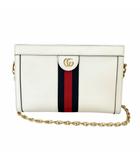 グッチ GUCCI オフィディア シェリーライン レザー ショルダー バッグ 5038977 白 ホワイト ブランド古着ベクトル 中古▲■260219