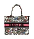 ディオール Dior BOOK TOTE MEDIUM Mexico Millefiori ブック トート ミディアム メキシコ ミルフィオリ エンブロイダリー ロゴ 花柄 ブランド古着ベクトル 中古☆AA★▲■260308