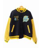 ステューシー STUSSY 90s OLD BIG4 Varsity Jacket ヴァーシティ ジャケット スタジャン ブルゾン L 黒 黄色 ブラック イエロー ブランド古着ベクトル 中古 260222