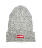 24AW Small Box Logo Mohair Beanie スモール ボックス ロゴ刺繍 モヘヤ ビーニー ニットキャップ 帽子 グレー ブランド古着ベクトル 中古☆AA★▲260319