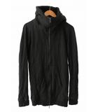 ユリウス JULIUS 09AW CANON_2 coated hoodie コーテッド フーディ パーカー 1 黒 ブラック ブランド古着ベクトル 中古 260304