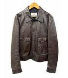 セリーヌ CELINE 20SS ラムスキン トラッカー レザー ジャケット 2E505968H 52 茶 ブラウン ブランド古着ベクトル 中古260303