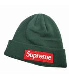 22AW Box Logo Beanie GREEN ボックス ロゴ ビーニー ニット帽 緑 グリーン ブランド古着ベクトル 中古☆AA★▲260410