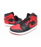 ナイキ NIKE AIR JORDAN 1 MID BRED エア ジョーダン 1 ミッド ブレッド 554724-074 27 赤 黒 レッド ブラック ブランド古着ベクトル 中古▲■260309