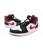 ナイキ NIKE AIR JORDAN 1 MID White Gym Red Black エア ジョーダン 1 ミッド 554724-122 27 ホワイト レッド ブラック ブランド古着ベクトル 中古▲■260309