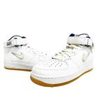 ナイキ NIKE AIR FORCE 1 MID NYC WHITE MIDNIGHT NAVY GUM YELLOW エアフォース 1 ミッド ホワイト ミッドナイト ネイビー ガムイエロー DH5622-100 26.5 白 紺 ホワイト ネイビー ブランド古着ベクトル 中古▲■260309