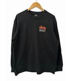 ステューシー STUSSY × Dover Street Market ドーバー ストリート マーケット ロンドン London tee ロゴ プリント 長袖Tシャツ L 黒 ブラック ブランド古着ベクトル 中古260317