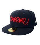 シュプリーム SUPREME ×NEW ERA ニューエラ 22SS HANDSTYLE LOGO CAP ハンドスタイル ロゴ刺繍 ベースボール キャップ 帽子 7 1/8 紺ネイビー ブランド古着ベクトル 中古☆AA★▲260411