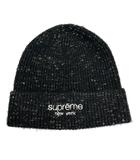 シュプリーム SUPREME 22AW Rainbow Speckle Beanie ロゴ刺繍  レインボー スペックル ビーニー ニットキャップ 帽子 黒ブラック ブランド古着ベクトル 中古☆AA★▲260416