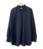  everyone エブリワン wool shirt ウール レギュラーカラー 無地 長袖 シャツ EV24-SH06 L 紺ネイビー ブランド古着ベクトル 中古260328