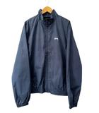 ステューシー STUSSY Plaid Track Jacket プレイド チェック柄 ロゴ刺繍 トラック ジャケット ブルゾン L 紺ネイビー ブランド古着ベクトル 中古260403