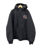 シュプリーム SUPREME 20SS Team Puffy Jacket チーム ロゴ刺繍 パフ 中綿 ジャケット ブルゾン XL 黒ブラック ブランド古着ベクトル 中古☆AA★260719