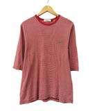 アンダーカバー UNDERCOVER 08SS 蜂ワッペン ボーダー ハーフスリーブ Tシャツ A4815 2 赤 白 レッド ホワイト ブランド古着ベクトル 中古260501