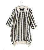 ワコマリア WACKO MARIA STRIPED JACQUARD SUMMER KNIT S/S POLO ストライプ ジャガード サマー ニット ポロシャツ L マルチカラー ブランド古着ベクトル 中古260412