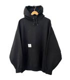 ×Champion チャンピオン 23AW ACADEMY HOODED アカデミー フーデッド ロゴ刺繍 プルオーバー パーカー C8-Z110 XL 黒ブラック ブランド古着ベクトル 中古■260424