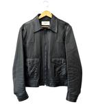 セリーヌ CELINE 21SS Loose Blouson Lambskin ラムスキン ルーズ ブルゾン 羊革 ジップアップ レザー ジャケット 2E525968H 52 黒ブラック ブランド古着ベクトル 中古■260411
