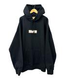 ×BURBERRY バーバリー 22SS Box Logo Hooded Sweatshirt ボックス ロゴ フーデッド スウェット シャツ プルオーバー パーカー XXL 黒ブラック ブランド古着ベクトル 中古☆AA★260616