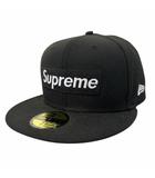シュプリーム SUPREME ×NEWERA ニューエラ 21SS Champions Box Logo Cap チャンピオンズ ボックス ロゴ刺繍 ベースボール キャップ 帽子 7 3/8 黒ブラック ブランド古着ベクトル 中古☆AA★▲260522