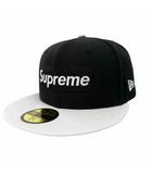 シュプリーム SUPREME ×NEWERA ニューエラ 22SS 2-Tone Box Logo Cap 2トーン ボックス ロゴ刺繍 ベースボール キャップ 帽子 7 1/4 黒 白 ブラック ホワイト ブランド古着ベクトル 中古☆AA★▲260522