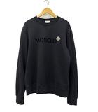モンクレール MONCLER 22AW MAGLIA GIROCOLLO ロゴ ワッペン クルーネック スウェット トレーナー H20918G00034 L 黒ブラック ブランド古着ベクトル 中古260422