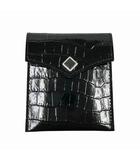 ワコマリア WACKO MARIA EMBOSSED LEATHER PORTABLE ASHTRAY エンボス レザー ポータブル アッシュトレイ 携帯灰皿 黒 ブラック ブランド古着ベクトル 中古●▲260508