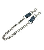 グッチ GUCCI レザー ロゴ型押し ウォレットチェーン ブルー シルバー ブランド古着ベクトル 中古●▲■260509