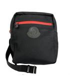 モンクレール MONCLER 19SS PASCAL BORSA ラバー ロゴ ナイロン ショルダー バッグ E109A4003500 黒ブラック ブランド古着ベクトル 中古●▲■260501