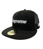 シュプリーム SUPREME ×NEWERA ニューエラ 24SS Box Logo Mesh Back Black ボックス ロゴ刺繍 メッシュ バック ベースボール キャップ 帽子 黒ブラック ブランド古着ベクトル 中古☆AA★▲260524